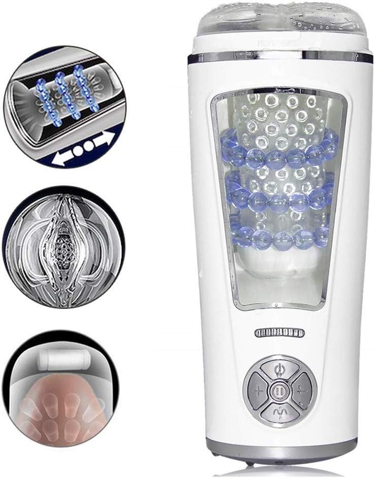 Male Automatic Piston Cup Sucking 280 Times/Min 360° Wrap Tight 10 Pattern Vibrating Electronic Massage Cup Intelligent Male's Toy（Shipping from US)