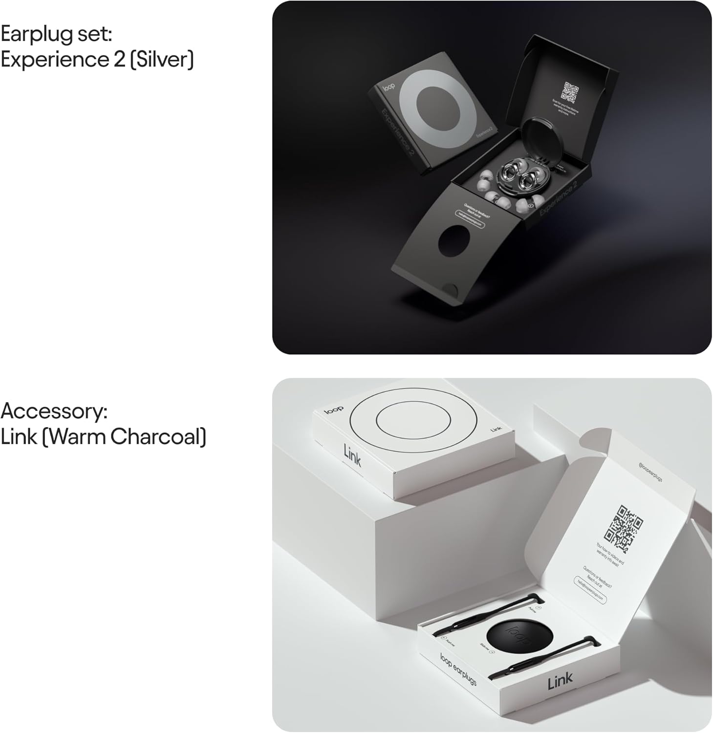 Loop Earplugs Experience Bundle Loop Experience 2 + Link | Reusable Ear Plugs for Live Events, Festivals, Motorcycles, Noise Sensitivity & More | 18 dB Noise Reduction