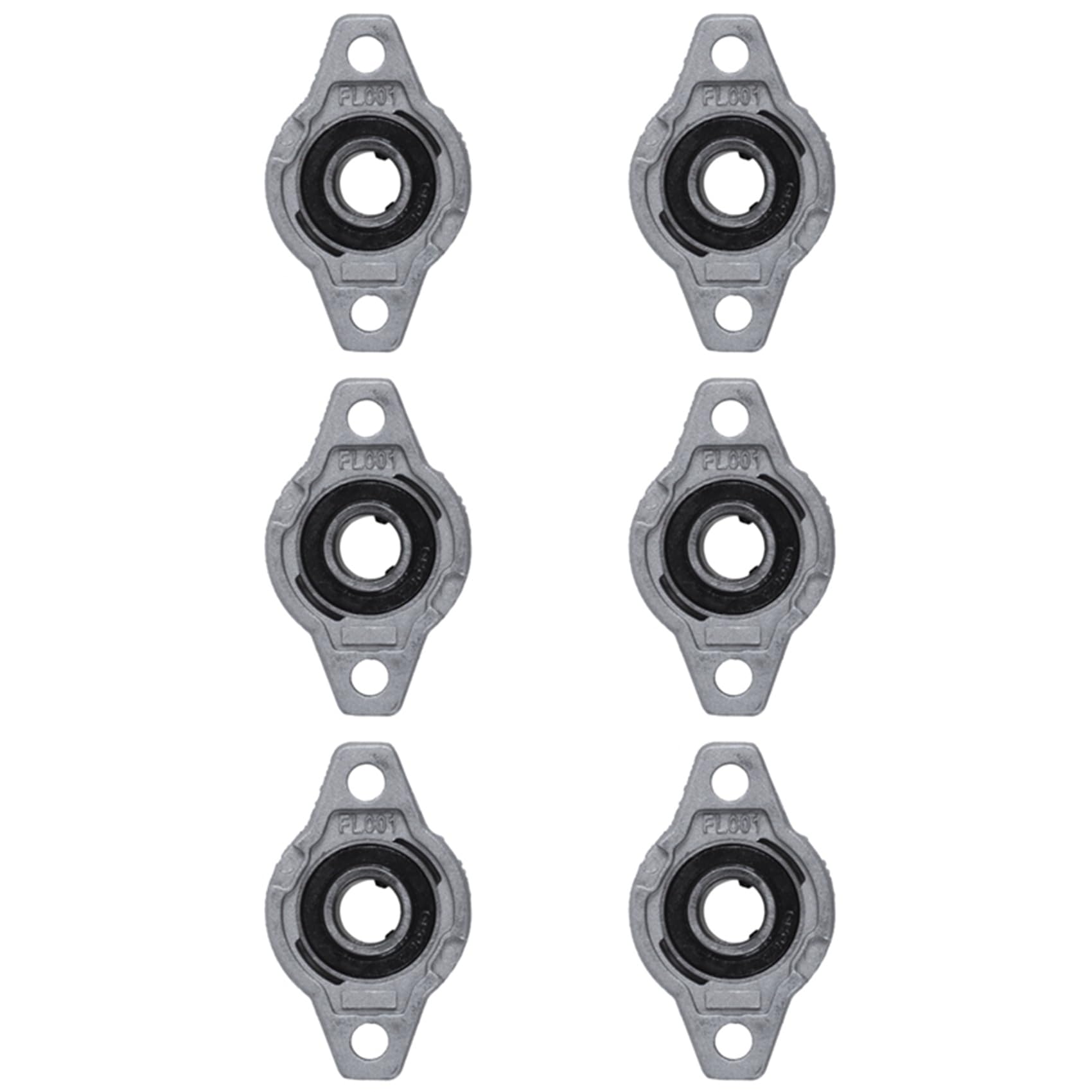 Jnchdghwa Gray Black 6X Fl001 Zinc Alloy 12Mm Bore Self Aligning Pillow Block Bearing Flange