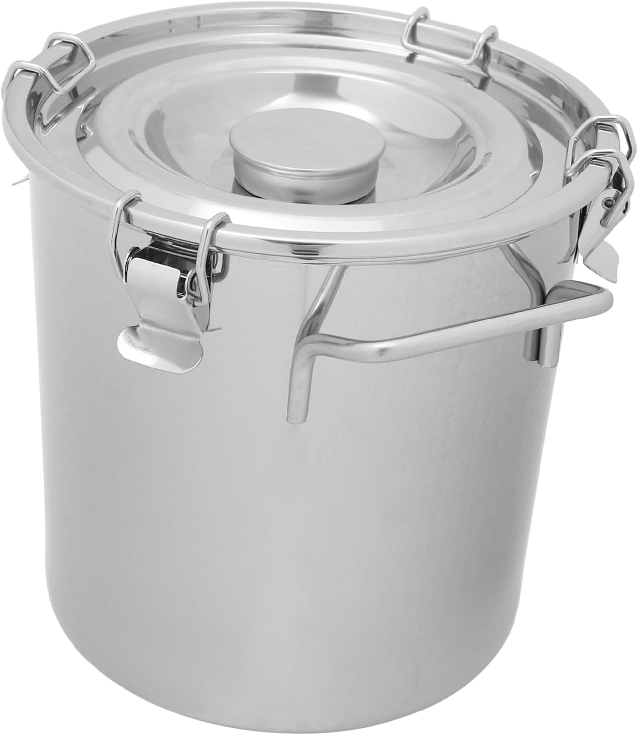 Stainless Steel Sealed Barrel Milk Jug Lid Food Storage Bucket Grease Container Strainer