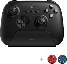 8Bitdo Ultimate 2.4g Wireless Controller with Charging Dock, Pro Gamepad with Back Buttons & Turbo Function for PC Windows, Steam Deck, Android, Raspberry Pi, iPhone, iPad, Mac and Apple TV (Black)