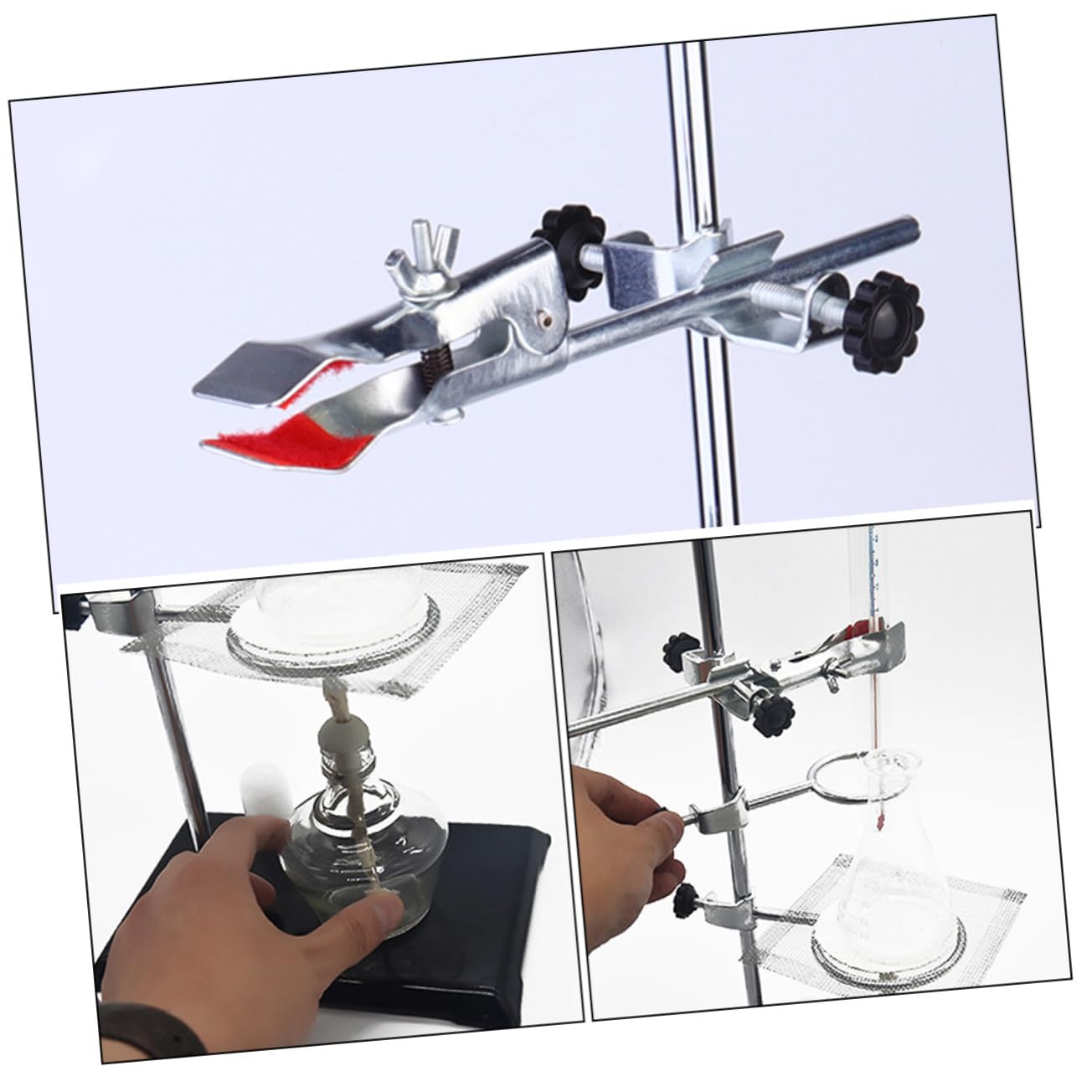 Laborstativ 40cm Edelstahl Mit Klemme Und Ringhalter Für Chemielabor Und Experimentierunterricht