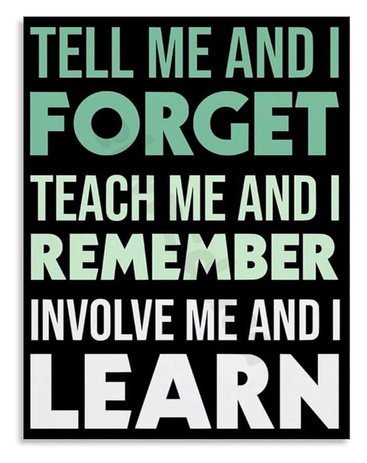 NWPNLXEA Teacher Appreciation Gift Canvas Wall-Art Motivational Quote Poster Inspirational Saying for Educator Decor Framed,08x12inch(20x30cm)
