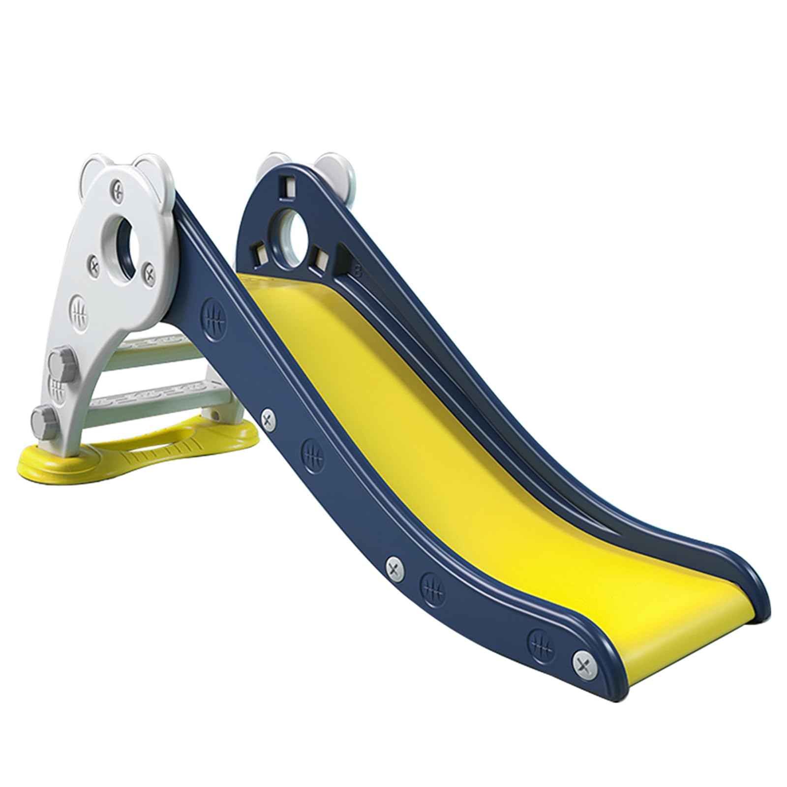 SPOFLYINN Toddlers Indoor Baby Plastic Slide Kids Slide Outdoor Climber Freestanding Playset Game with UP and Slide for Age 1-3 Kids Children Toddlers Navy As Shown