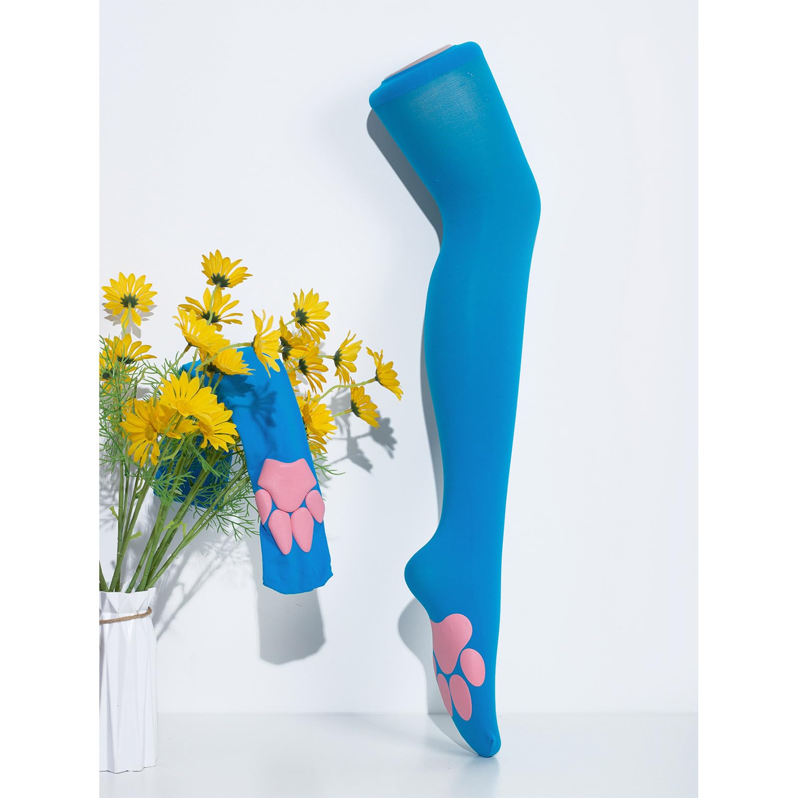 REDYY Cute Cat Paw Thigh High Stockings Lolitas Over Knee Stockings Pink Kitten Claw Stockings Cat Cosplay Costume Gifts: Pink