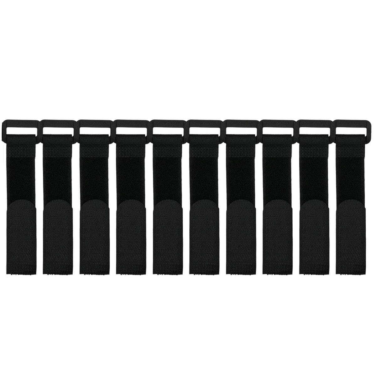 10-100pcs Reusable Hook and Loop Tie-Downs Adjustable Nylon Cable Ties Nylon Fasteners Cord Straps Organizer for Securing Wires-2x15cm-20pcs