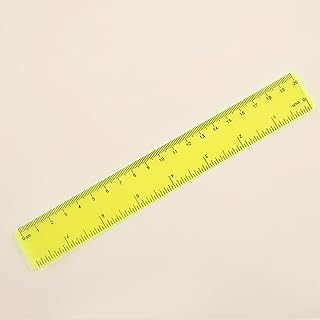 Generic Colored Transparent Ruler - 20cm Plastic Measuring Tool for Artists & Students