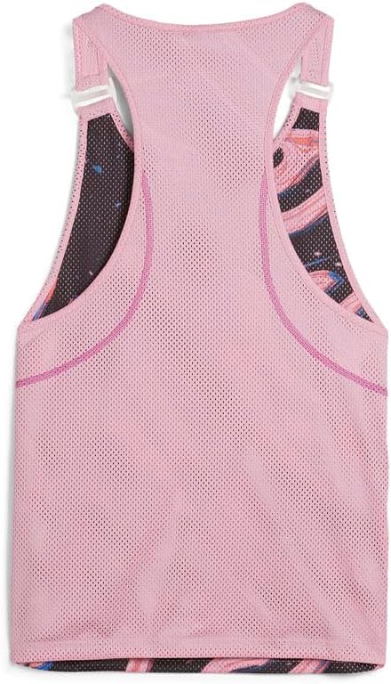 PUMA Womens Cherries are Extra Crew Neck Athletic Tank Casual Moisture Wicking - Pink