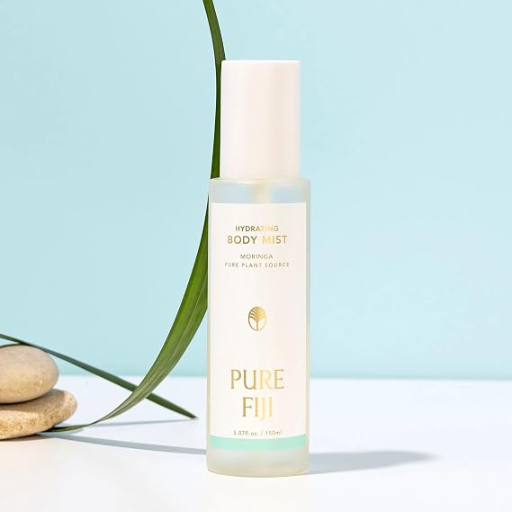 PURE FIJI Hydrating Body Mist 5.07 oz / 150 ml Refreshing Moisture Spray with Coconut Oil & Hyaluronic Acid (5.07 oz, Guava)
