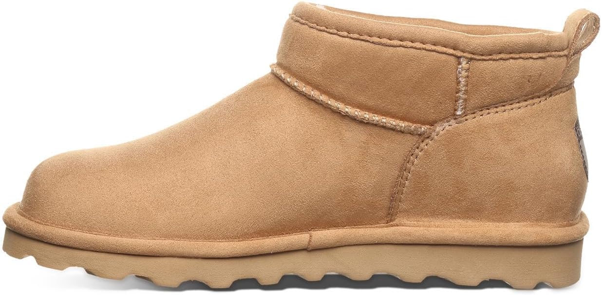 BEARPAW Women's Shorty Vegan Iced Coffee Size 9 | Women's Ankle Boot | Slip On Boot | Comfortable Winter Boot