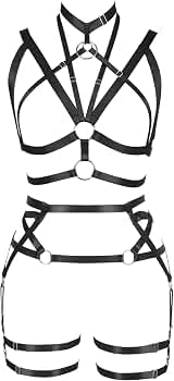Women's Full Body Harness Bra Garter Belt