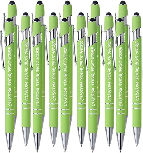 Vista 23 de 10 Pcs Personalized Pens Bulk Custom Ballpoint Pen, Engraved Pen with Name Logo Text Stylus Pens for Touch Screens Bulk-for Businesses, Office