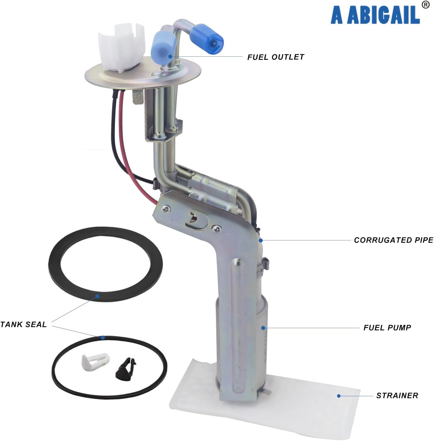 Fuel Pump Assembly Compatible with 1985-1993 Ford Mustang 1985-1986 Mercury Capri L4 2.3L V6 3.8L V8 5.0L 1987 1988 1989 1990 1991 1992 Replace # SP236H E5ZZ9A407B, F1ZZ9A407B