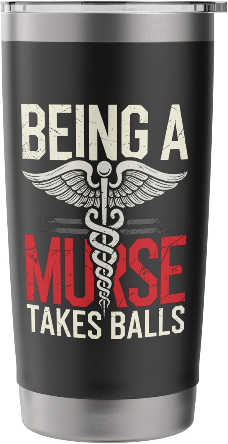 Trending Male Nurse Humor Phrase Stainless Steel Insulated Tumbler image 3
