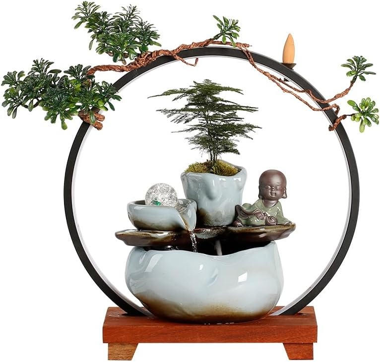 Desk Fountain Tabletop Fountain Water Ornaments Tea Room Living Room Company Front Desk Table Fountain Water Fountain Indoor