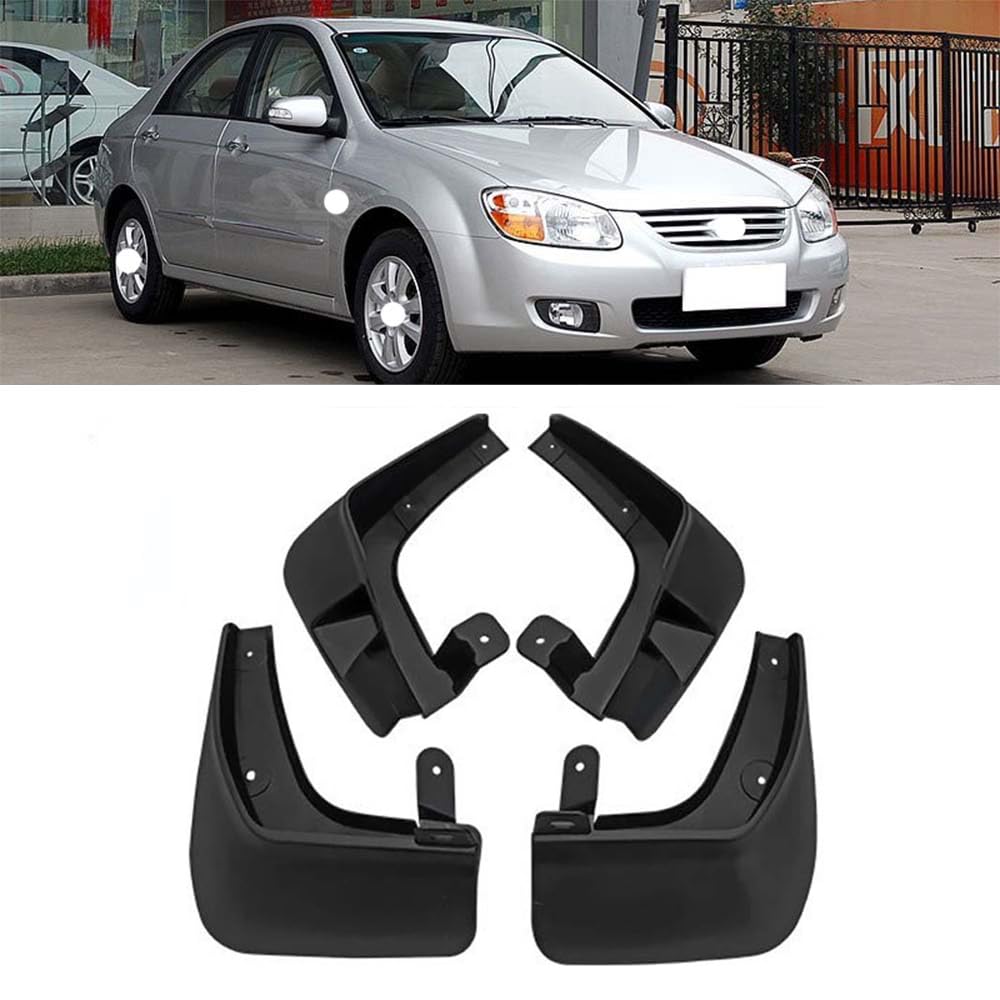 RJQXZXGQ Car Mud Flaps, for Kia Cerato Spectra 2007-2009 Front & Rear Car Mud Flaps, Splashproof Tough Auto Splash Guards Fenders