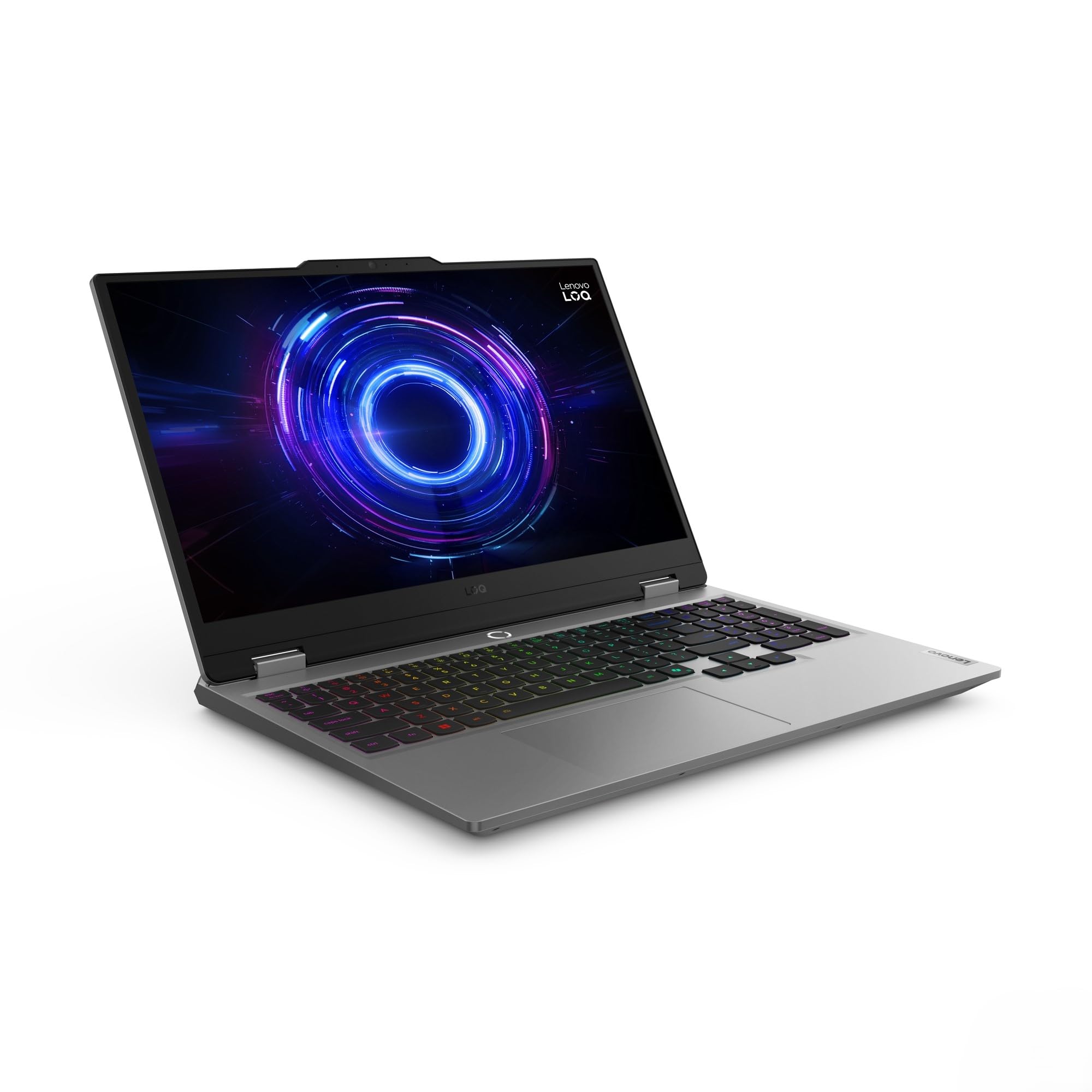 Lenovo LOQ Gaming AI Laptop | 15.6" Full HD 144Hz | RTX 5060 | Core i5 | 16GB RAM | 1TB SSD | Win11 | QWERTZ | Teclado blanco iluminado | Gris