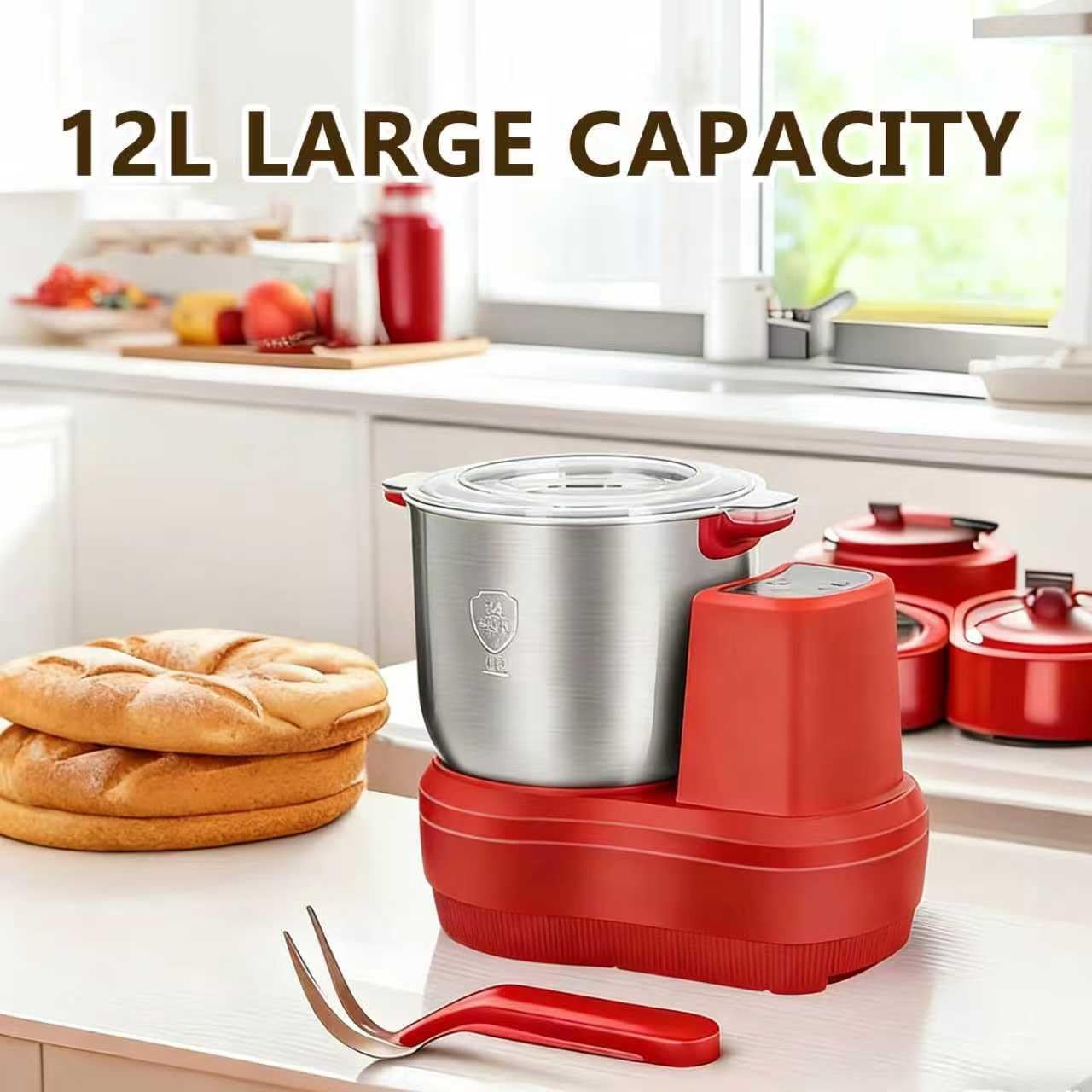 Impastatrice Planetaria Da 12 Litri, Impastatrice Cucina Da 200 W, Impastatrice Elettrica, Con Funzione Fermentazione E Timer Intelligente, Design Diviso, Impasto Rapido In 15 Minuti