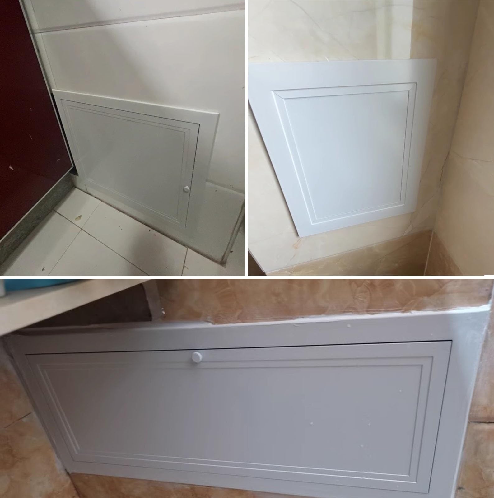 Copertura per pannello di accesso al muro a secco, porta di ispezione idraulica con sportello di facile accesso con valvola bianca per manutenzione e riparazioni rapide