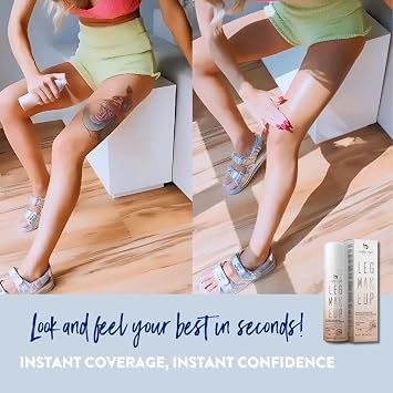 Best Bronze Leg Makeup Spray, Medium, 5 Fl Oz - Full Coverage Body Concealer for Spider Veins, Scars & Uneven Skin Tone, Transfer-Resistant