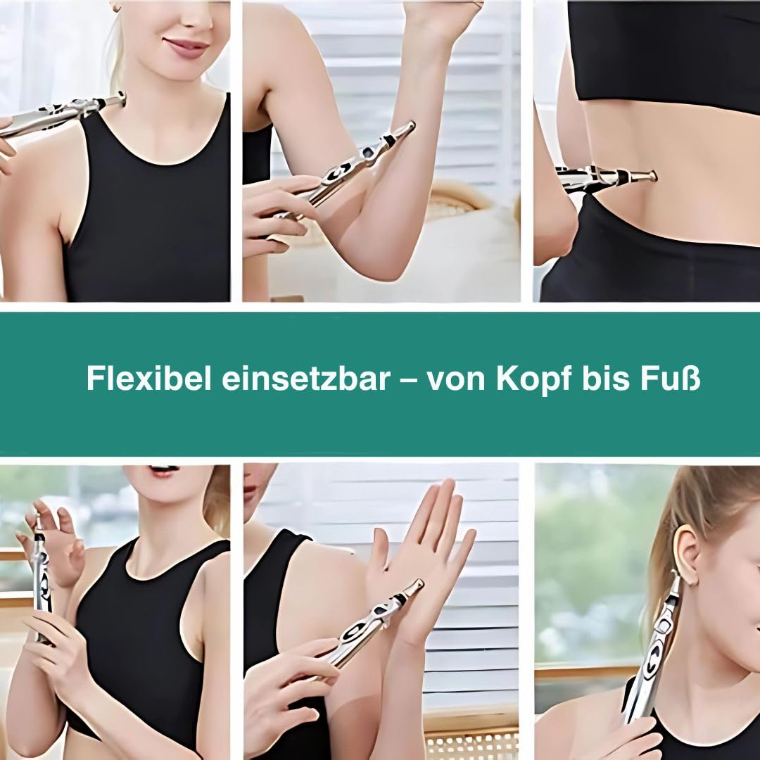 NEURAVA Impuls-Stift Elektronischer Akupunkturstift 5 in 1, tragbarer Meridian-Massagestift zur Schmerzlinderung und Muskelheilung