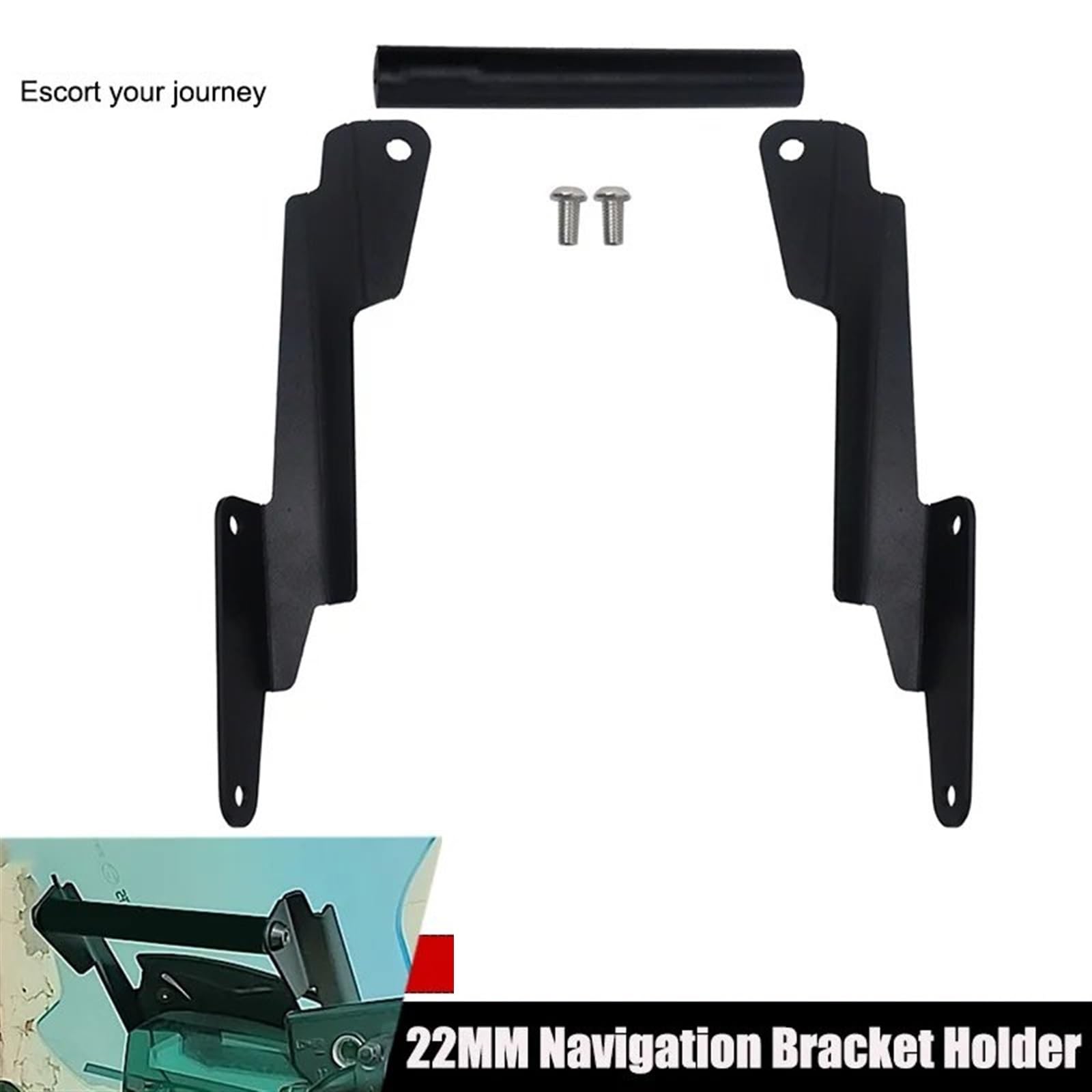 Support Navigation Moto pour NC750X 2016 – 2020, Support Téléphone 22MM Plaque Navigation GPS Accessoires Moto(Phone Holder)