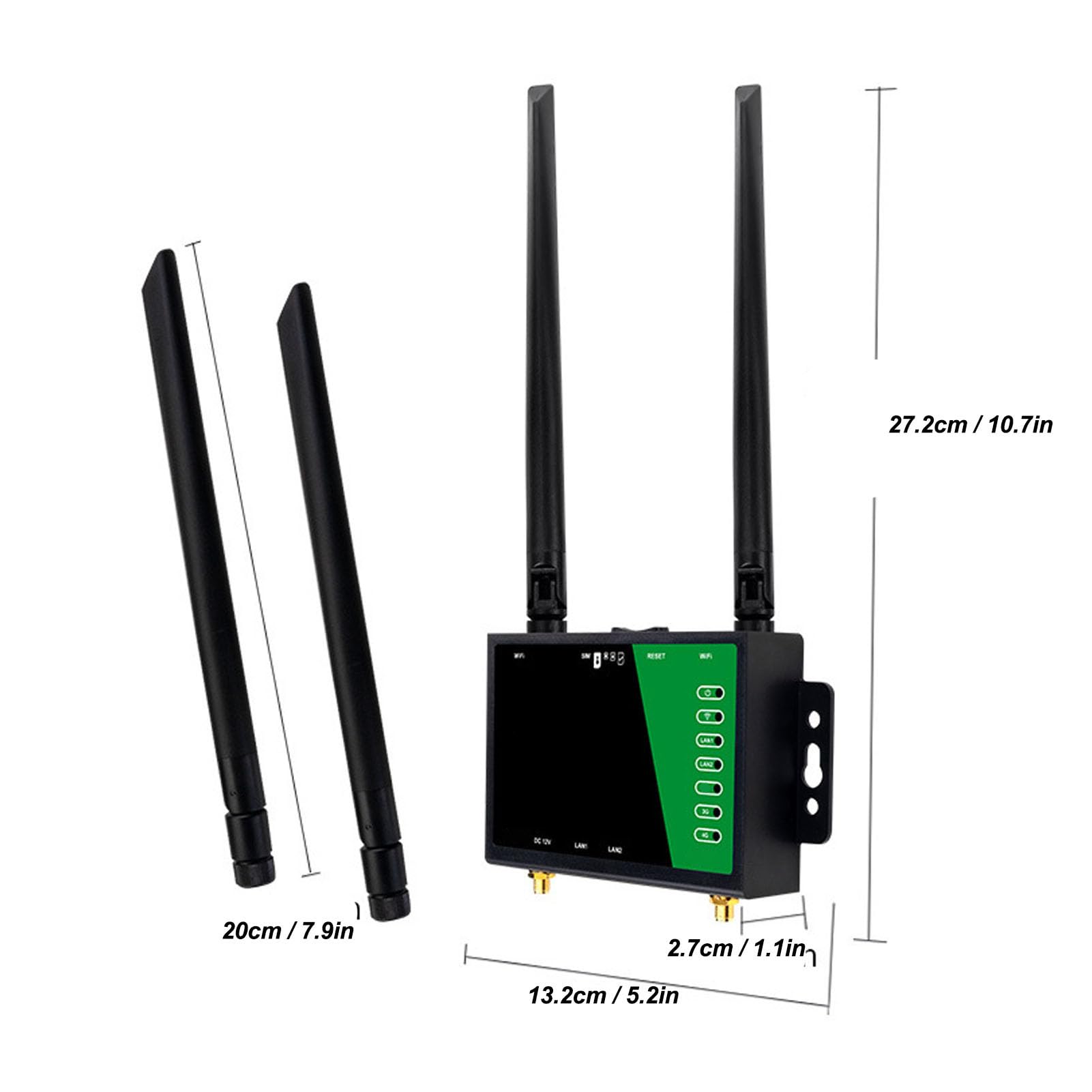 Router Wireless 4G LTE, Modem Router 4G LTE Sbloccato con Slot per Scheda SIM, Antenna WiFi 5dBi Ad Alto Guadagno da 300 Mbps per Interni Smarthome (Spina europea)