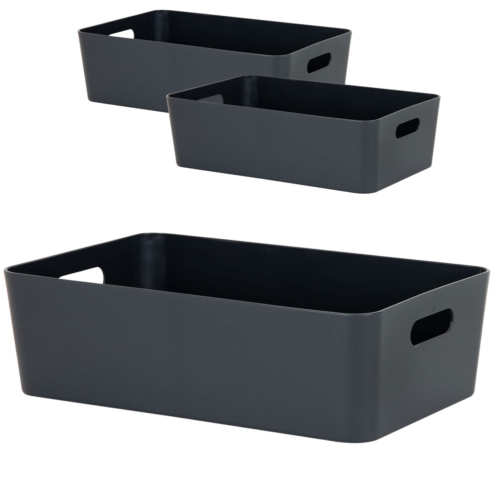 Boîtes de rangement 12 cm de haut panier de rangement étagère murale anthracite