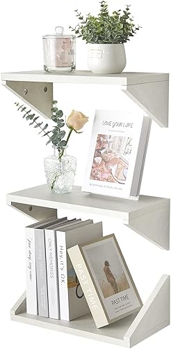 Kaboon Juego de 3 estantes de pared de 16 x 8 pulgadas, estantes flotantes para sala de estar, baño, cocina, oficina y más, decoración y