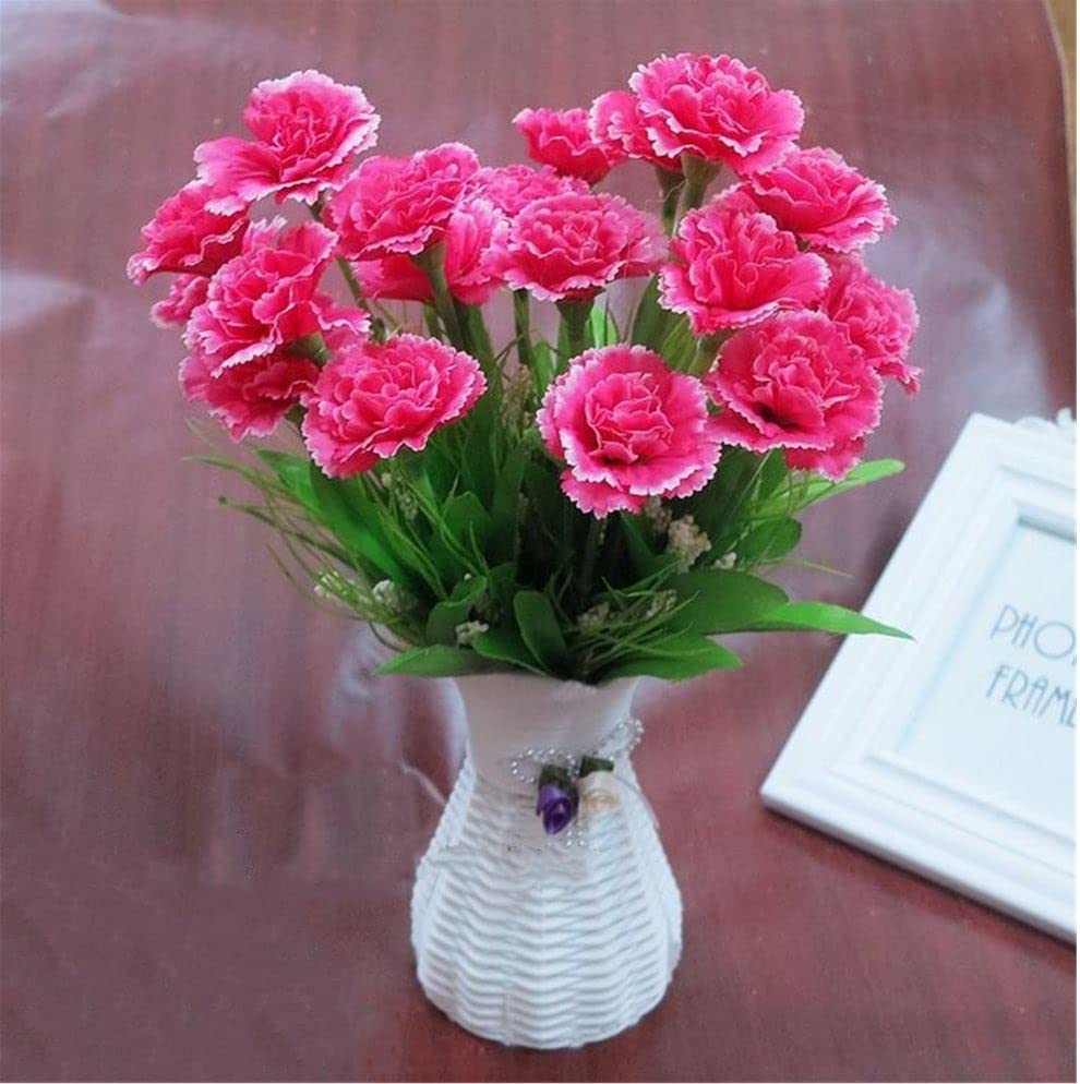 Corkwaw 40 Heads Artificial Carnations,Silk Hydrangea Bouquet Decoration Plastic Plant Suitable for Photo Props Family Party Home Decoration Bridal Wedding Bouquet Decoration (Purple) - Image 2
