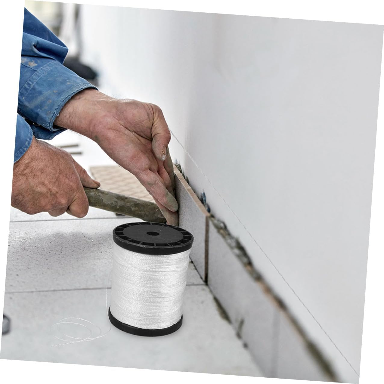 Nylon Masonry String Line for Construction Site, Strong Flexible Twisted Nylon Cord for Masonry Jobs and Bricklaying, 3 Rolls 0.195kg Sturdy Building Twine