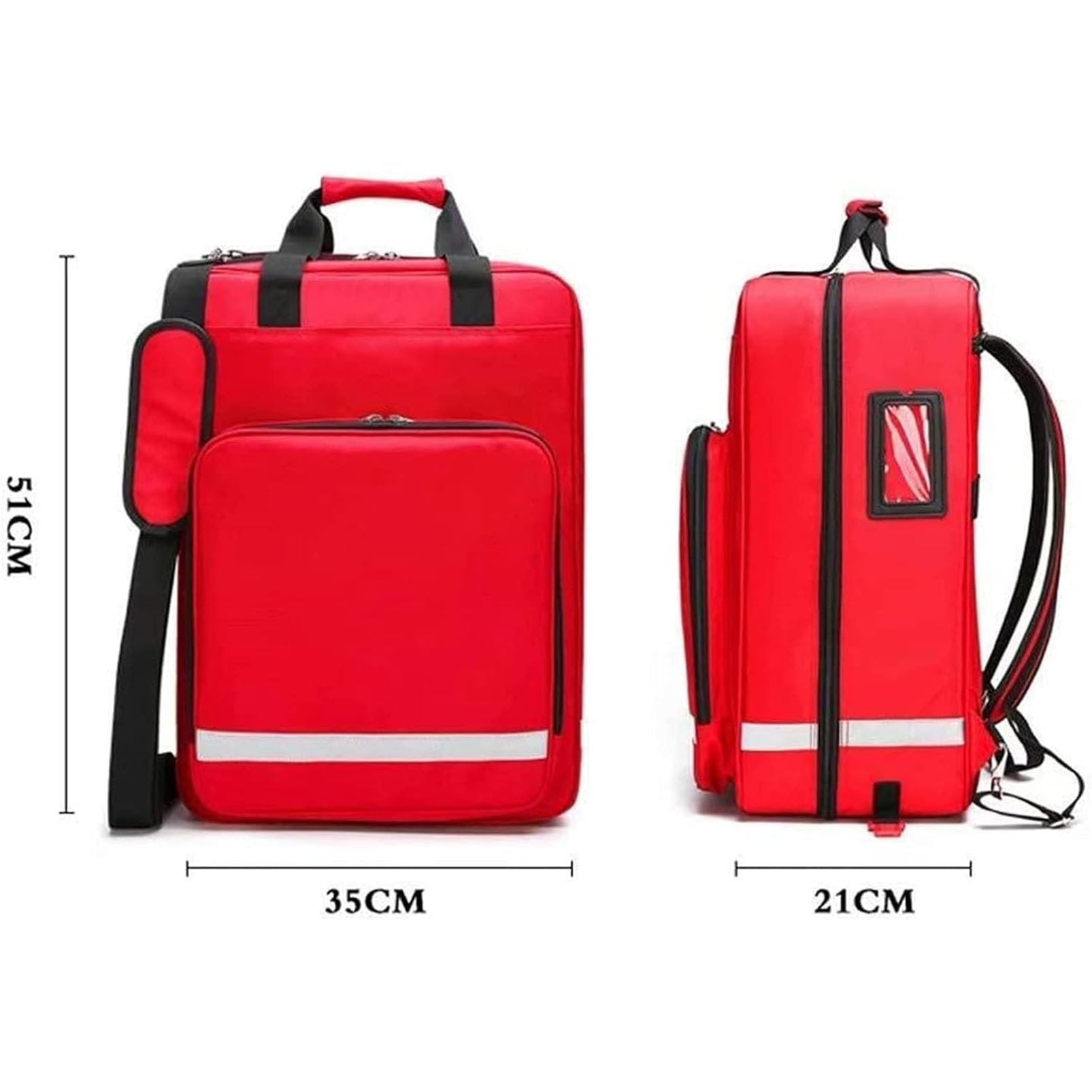 Bolsa De Trauma para Socorrista De Emergencia, Botiquín De Emergencia De Primeros Auxilios De Tela Oxford Impermeable con Divisores Internos, para EMT, Enfermeras, Médicos Tácticos, Rojo