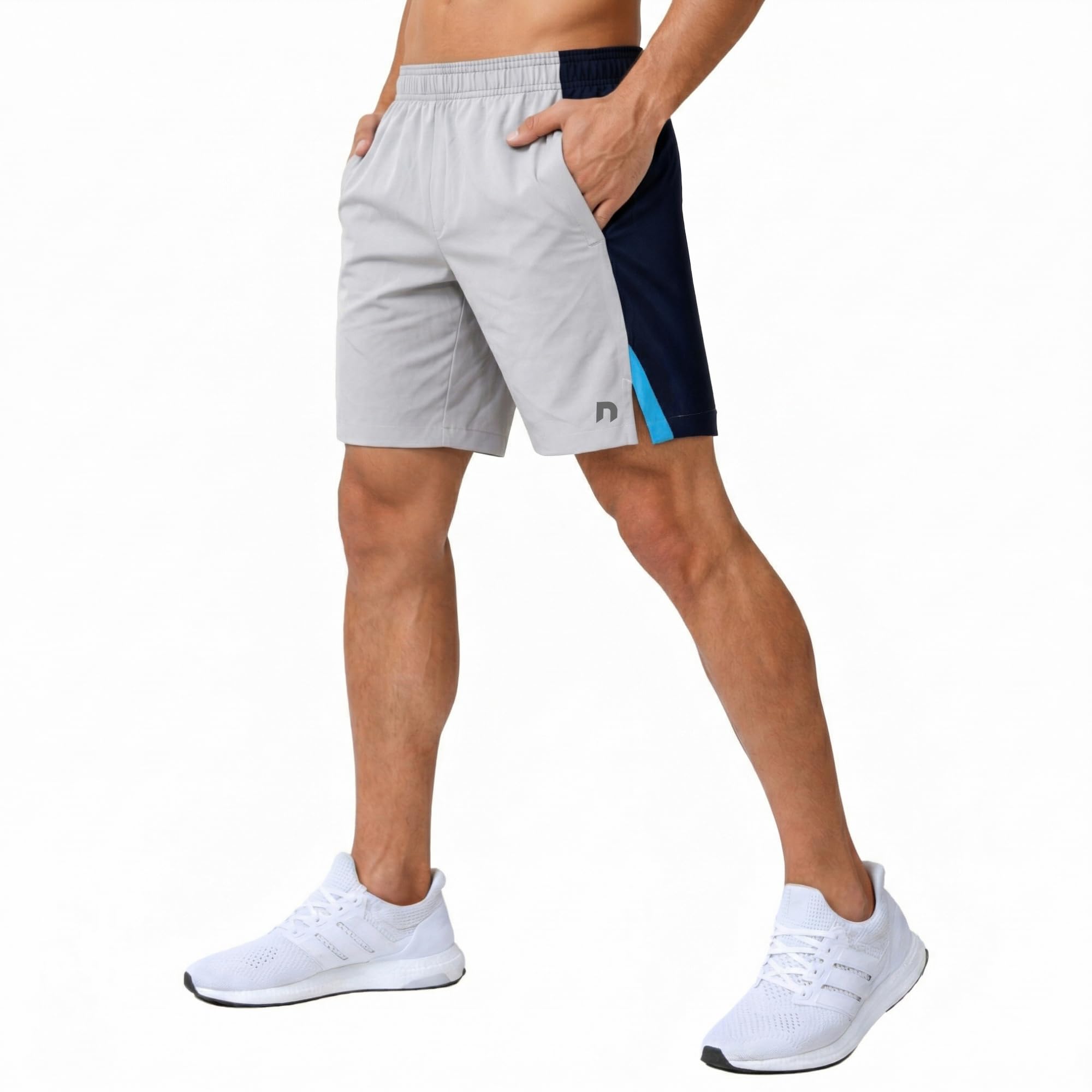 NEVER LOSE Stylish Shorts for Men with Dual Color Design & Side Cut, Gym Shorts Men Workout, Running Shorts, Comfortable Sports Bermuda Shorts-image-17