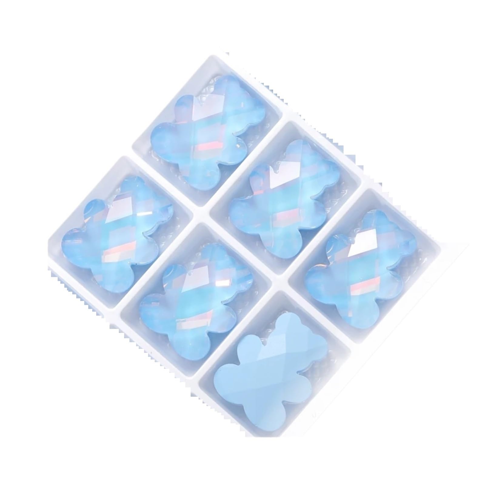 20 x 25 mm DIY zwierzę, niedźwiedź, szklane kamienie, brokat, stras, mokka, kolory, stras, fantazyjne do dzieła sztuki (jasny szafir PM)