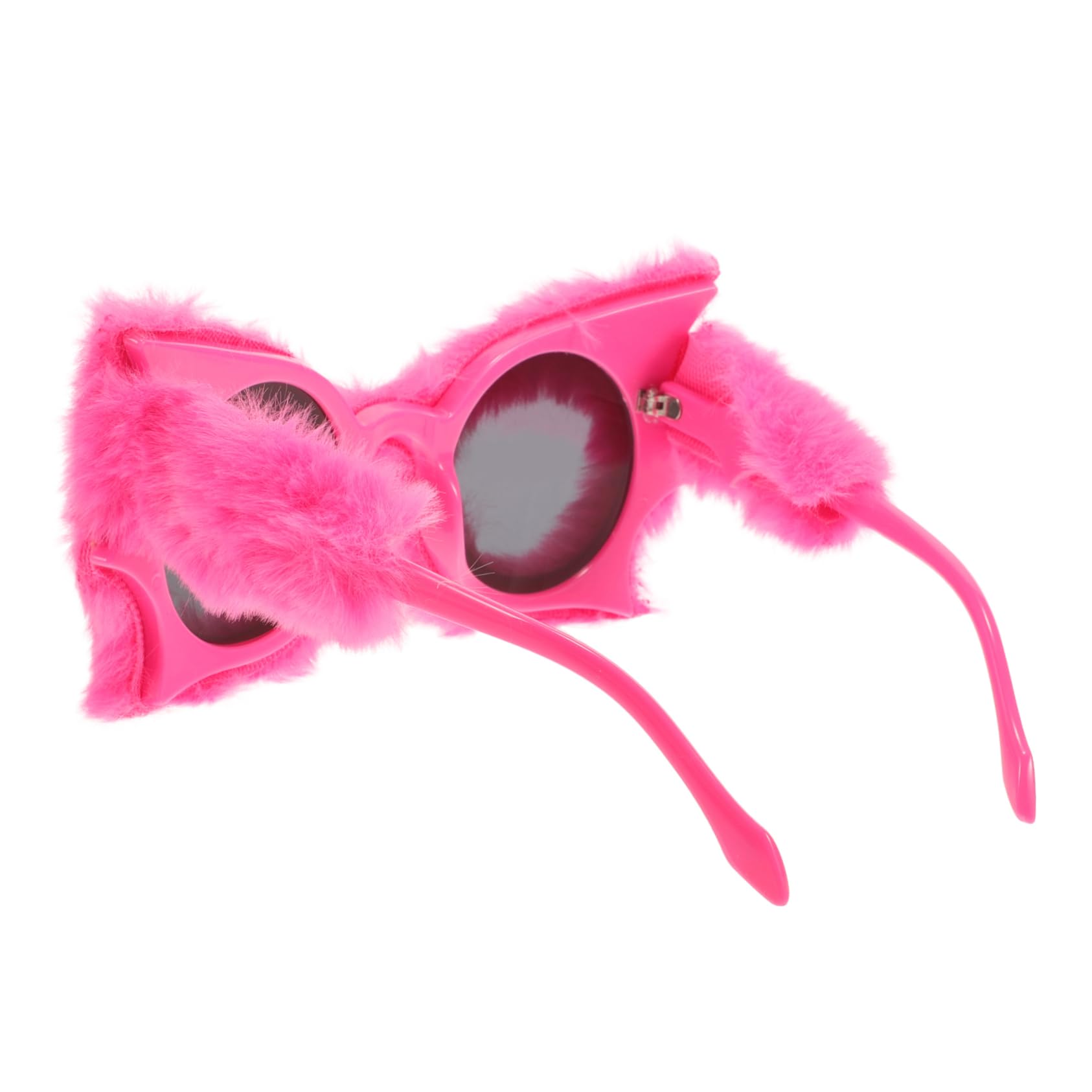 4stücke Flauschige Sonnenbrille Für Frauen Trendige Jahre Partybrille Mit Furry-design Für Festivals Und Besondere Anlässe Einzigartiges Accessoire Leuchtendem Rosarot
