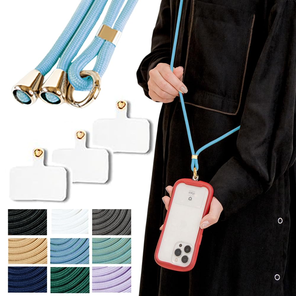 ⭐️ AXYO ネックストラップ ストラップ ネックストラップ ブルー 水色 ⭐️ AXYO ネックストラップ ストラップ ネックストラップ