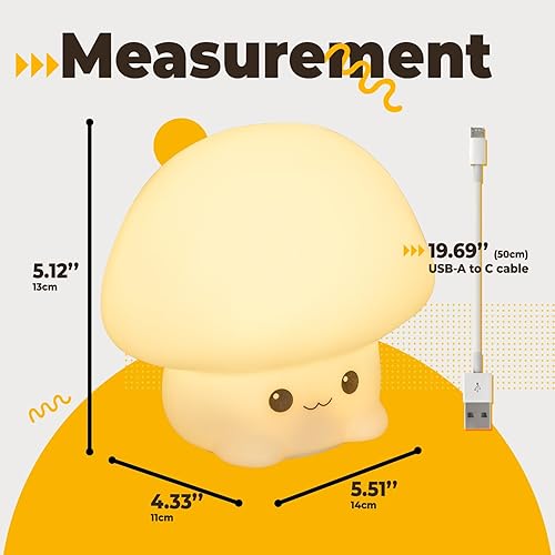 Miniatura 2 de Luz nocturna LED blanda de animales, lámpara de guardería regulable de 2 niveles, lámpara táctil recargable, bonita decoración de dormitorio, regalo
