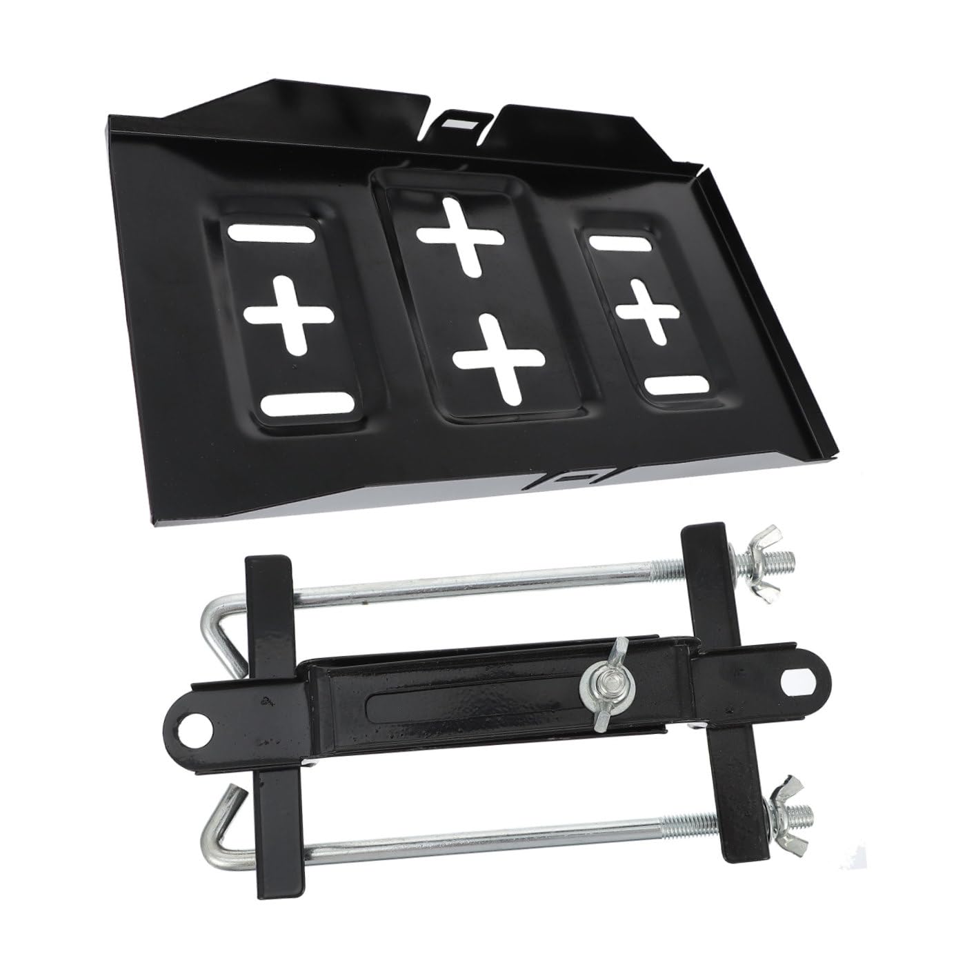 Support Fixation Batterie Voiture Maintien Sécurisé Antirouille Montage Facile pour Protection Batterie Auto Rack de Fixation Robuste pour Véhicules
