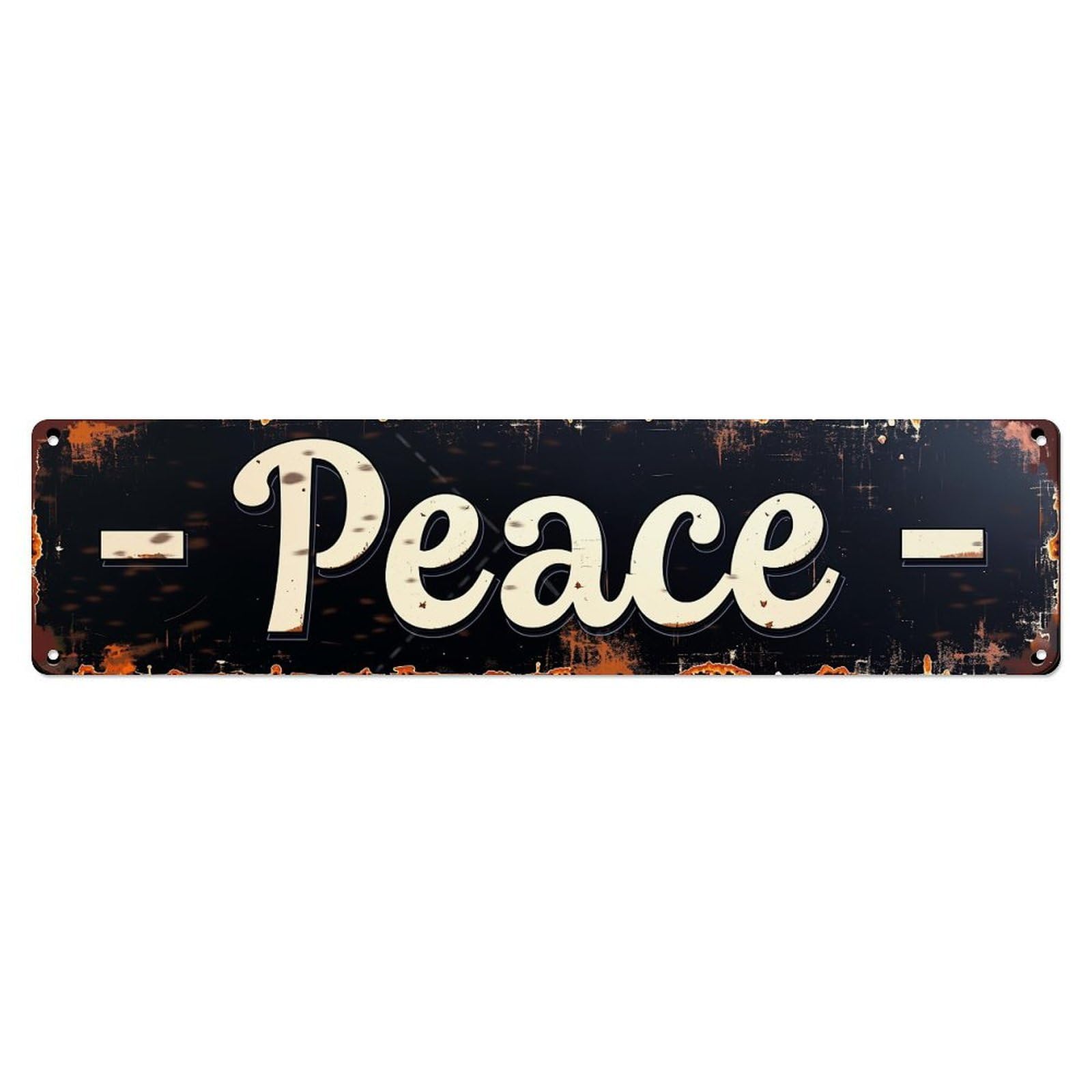 Peace Sign Pattern Print Vintage Tin Sign Retro Metal Wall Decor Metal Poster, Home Bar Garage Farmhouse Cafe Wall Art Decoration 4x16Inch