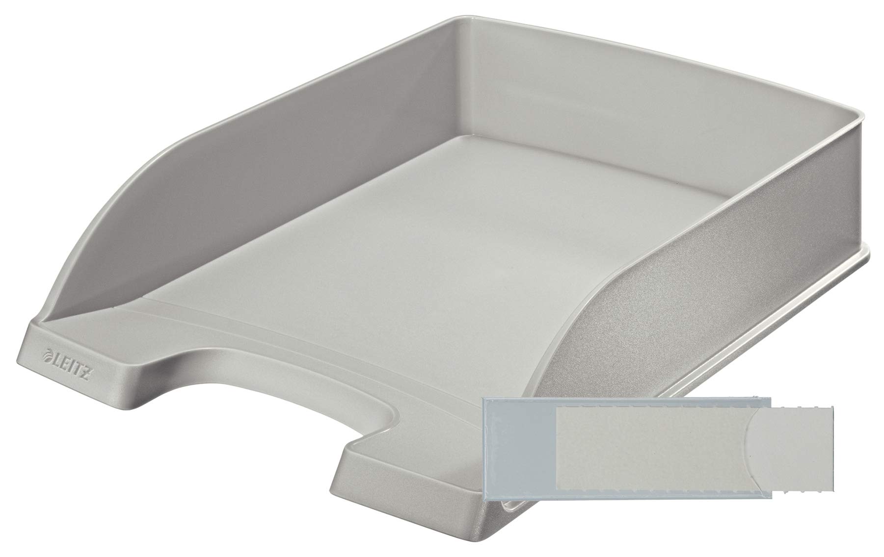 Leitz Plus Standard Briefkorb, A4 (‎Grau, 10 - Pack + Schildchen)