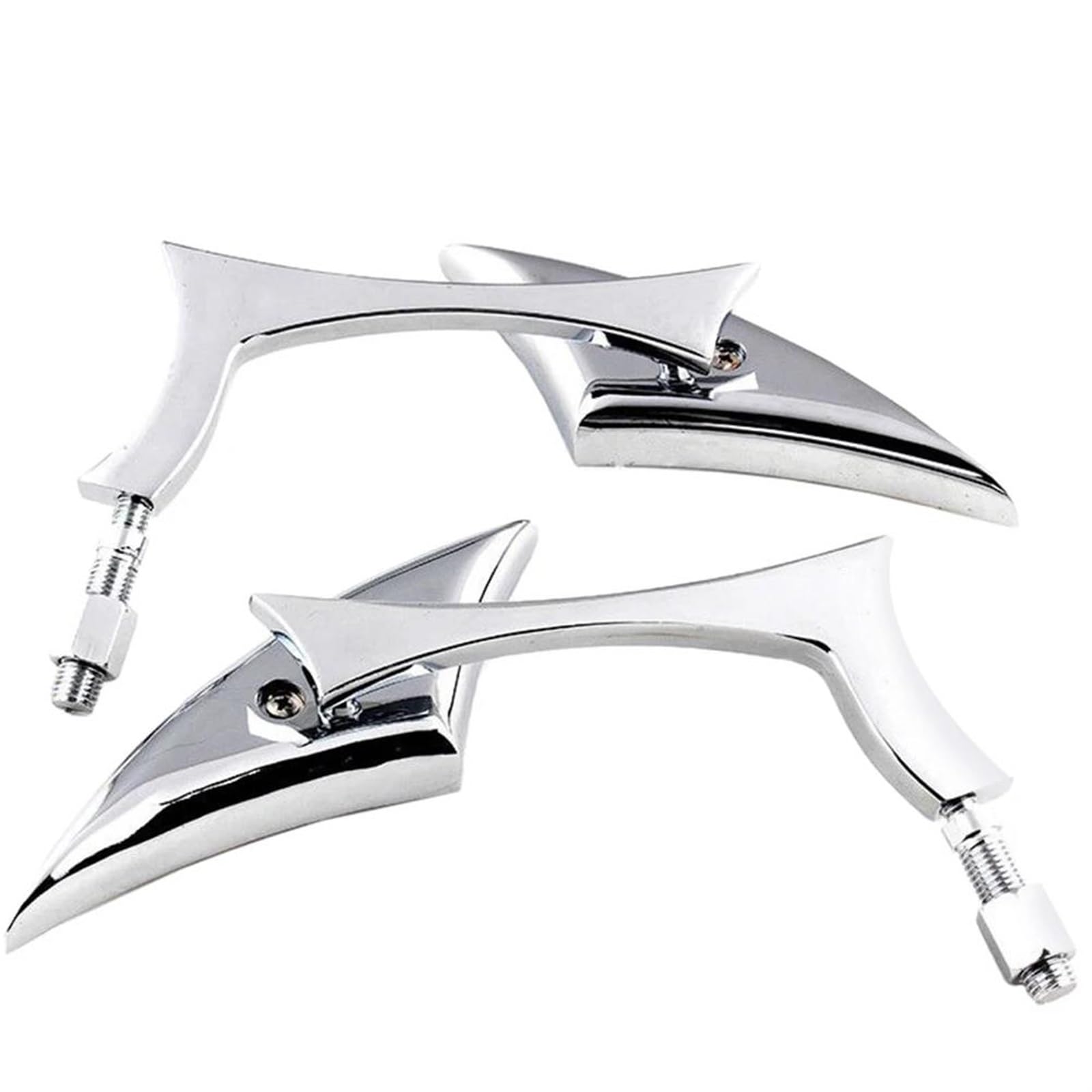 Espejos Retrovisores Universales para Motocicletas con Rosca De 8/10mm para Extremos De Barra para Motocicletas Y Bicicletas De Calle(Plata)