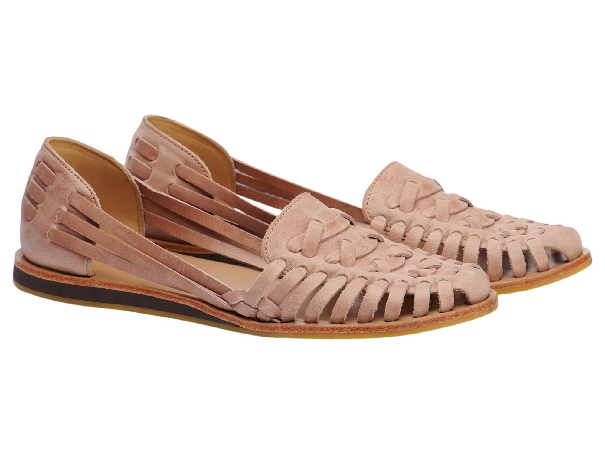Nisolo Women's Huarache Sandals, Desert Rose, 9, Slip-On Comfort, Designed for Casual Everyday Wear, Handwoven & Waterproof Leather, No-Slip Sole