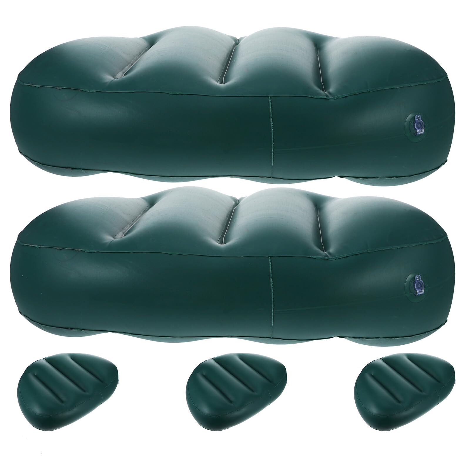 FOMIYES 5 Stück Pack Aufblasbare Angelboot Sitzkissen aus PVC Kajak und Kanu Sitzpolster Faltbare Boots Sitzauflage In Dunkelgrün für Outdoor Camping und Wassersport