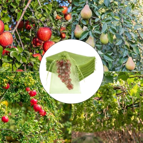Red de verduras con 200 bolsas con cordón para tomates y dulces en casa 6