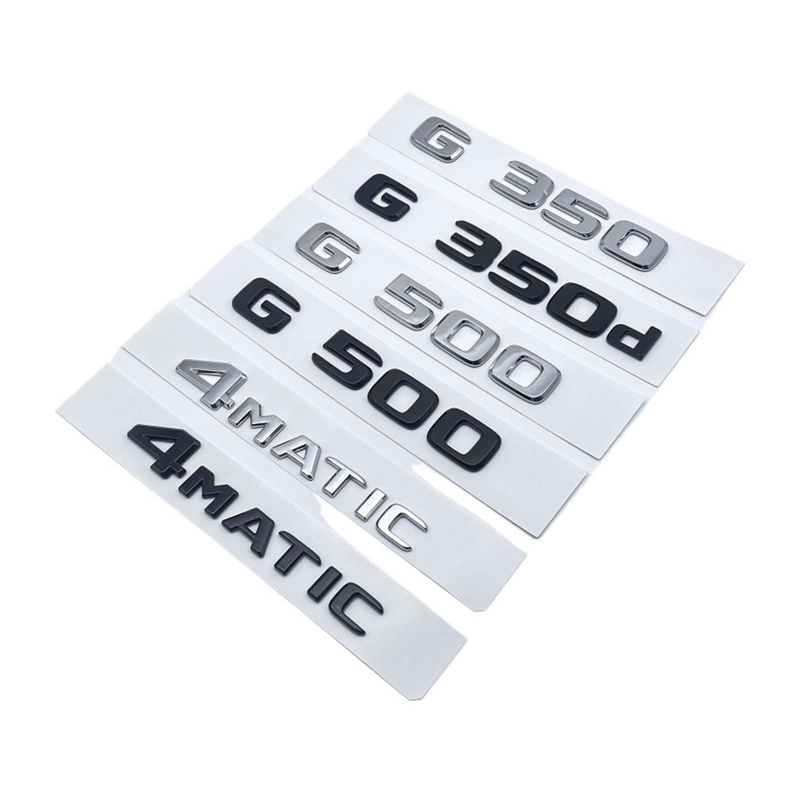 3D Flat Font Letters G350 G500 G350d G55 V8 Kompressor Emblem Fit for Mercedes for Benz G Class W463 Car Trunk Nameplate Logo Sticker(Matte Black,A M G(1pcs))