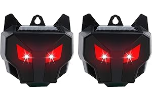 Solar Coyote Deterrent Repeller, Powerful Animal Repellent with Predator Light Scare, Humane...