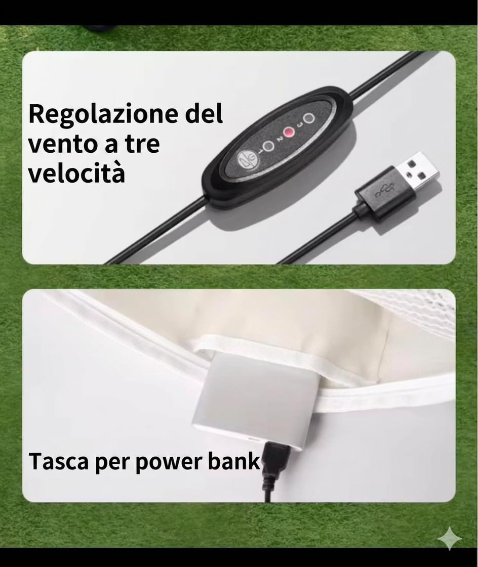 Tappetino Refrigerante per Cani e Gatti con Doppia Ventola USB Materassino Rinfrescante Universale per Passeggino Animali Carrello e Trasportino 3 Velocità Regolabile Lavabile e Sfoderabile (NERO)