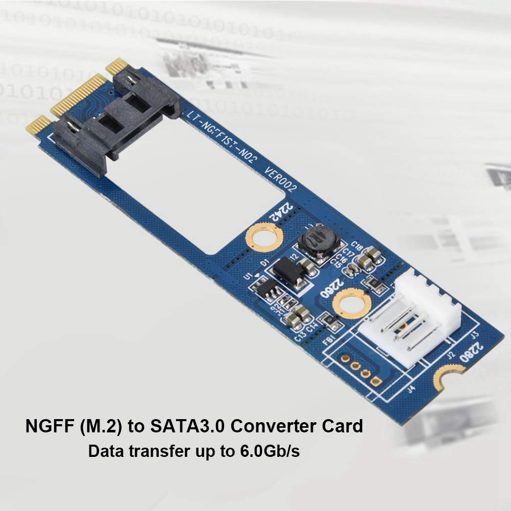 M2 ZU SATA M.2 NGFF SATA na 7-pinowy adapter SATA karta konwertera konwerter poziomy + kabel zasilający 4-pinowy