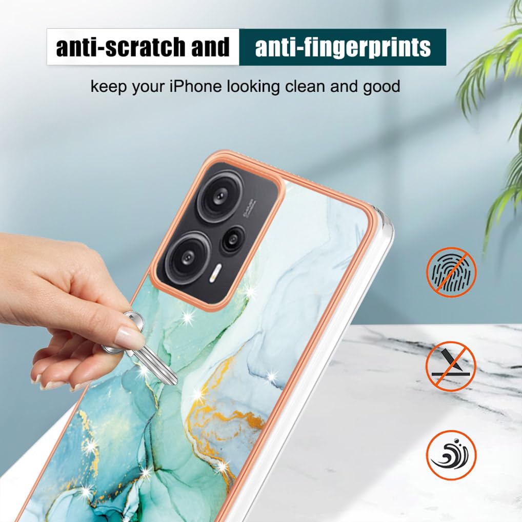 thumbnail: SEAHAI Glitter Hoesje Voor Xiaomi POCO F5 5G - TPU Bumper - Schokbestendig - Roze