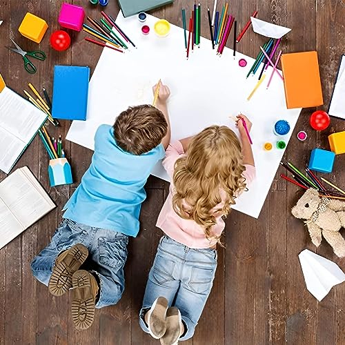 McMola 1 White Drawing Paper Roll - 20 m Art Paper Roll, Painting Sketching Paper - Easel Paper Roll for Kids - Fadeless Bulletin Board Paper Children Art Sketch Paint Drawing Board - 45cm Wide